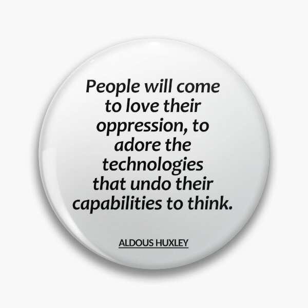 Item preview, Aldous Huxley Technology Quote - Shirts & Stickers (light bg) designed and sold by CineMania.