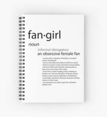 Define Fangirl - Black Spiral Notebook