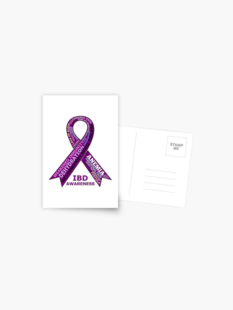 Purple Pancreatic Cancer Ribbon Postcard for Sale by