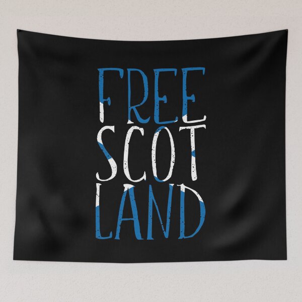 Item preview, FREE SCOTLAND, Scottish Independence Saltire Flag Text Slogan designed and sold by MacPean.