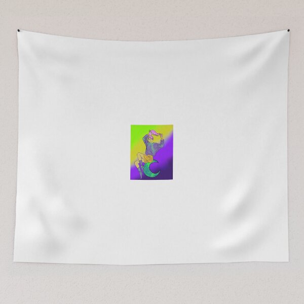 Item preview, Girl sitting on a moon designed and sold by iki05.