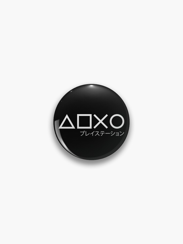 Playstation Symbol Logo Japanese Pin By Caitlin Designs Redbubble