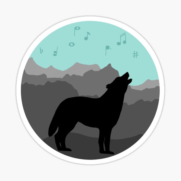 Music Coyote Sticker