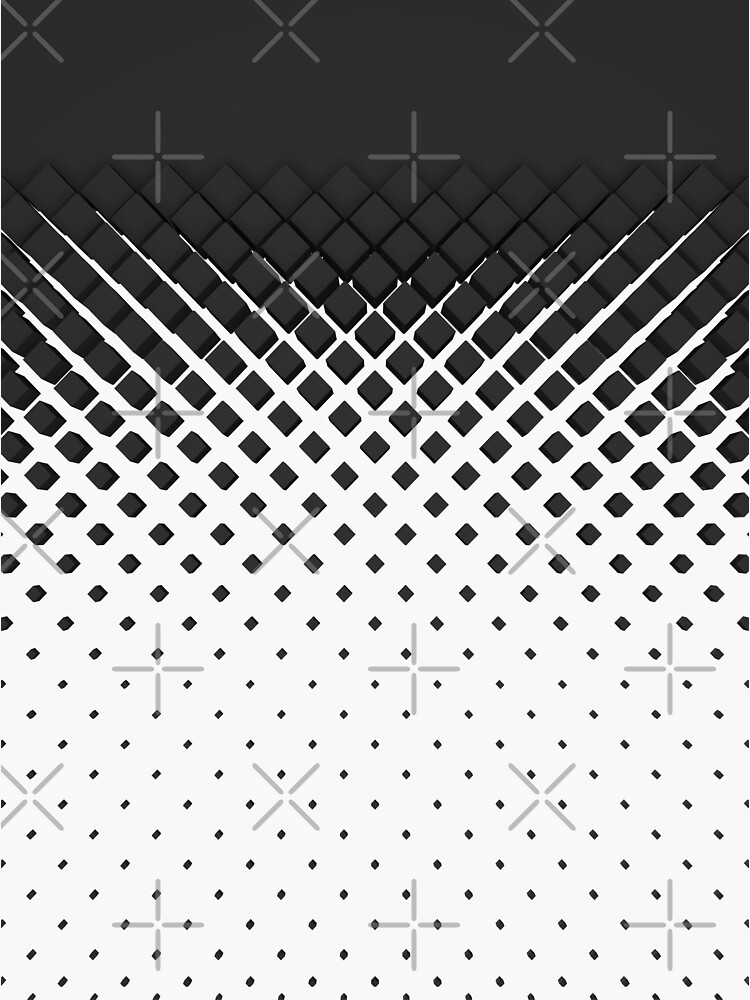 Black and White Chevron Rhombus Pattern Sticker for Sale by All