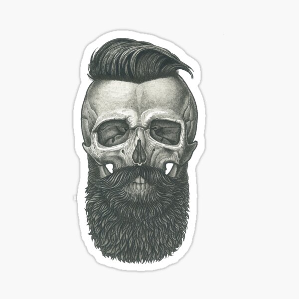 Free Vector | Bearded skull viking with axe illustrationjpg