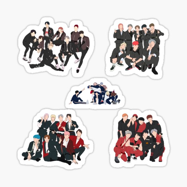 sticker pack stray kids ot8 members sticker by