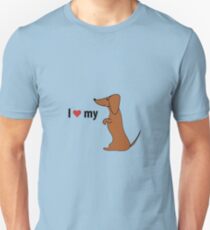 Ich liebe meinen Dackel Slim Fit T-Shirt