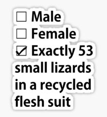 No Gender, Only Lizards Sticker