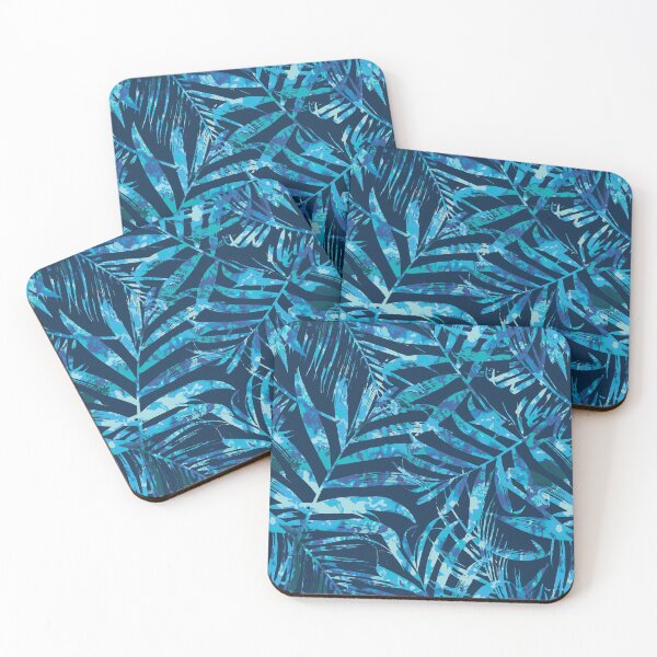 Item preview, 65 MCMLXV Tropical Blue Tie-Dye Leaves Pattern designed and sold by 65 MCMLXV.