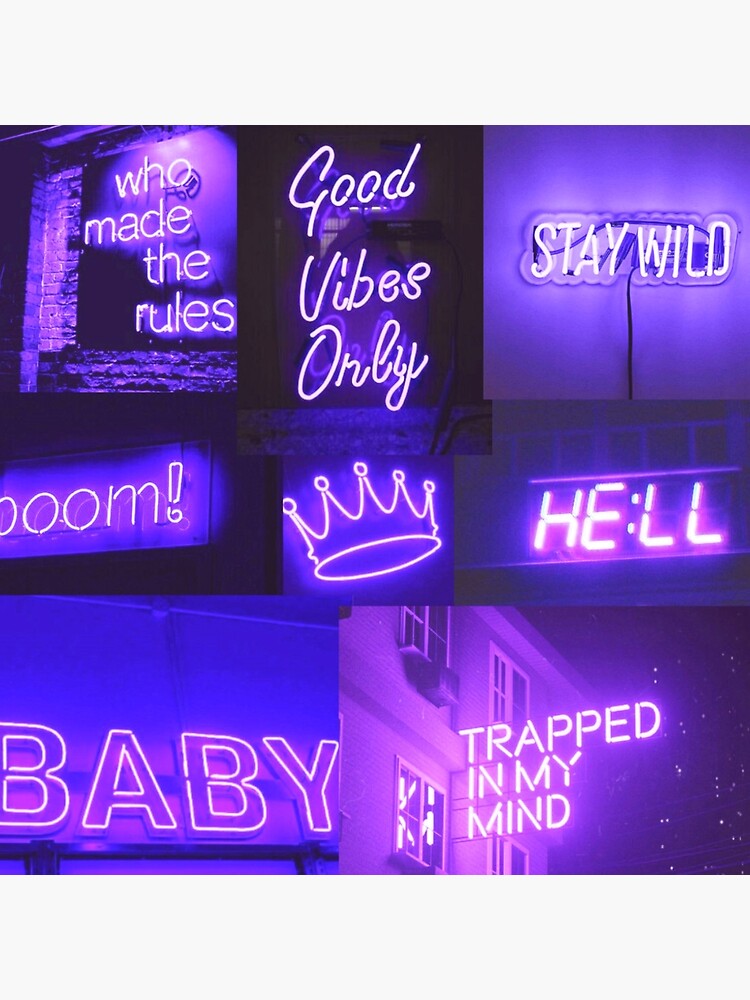 Aesthetic Purple Neon Sign