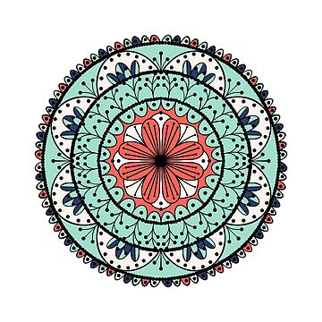 Artwork thumbnail, A Green Mandala Doodle Illustration by vectormarketnet