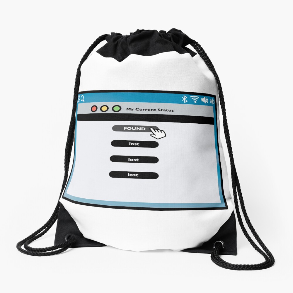 lost/ FOUND Vintage Drawstring Bag