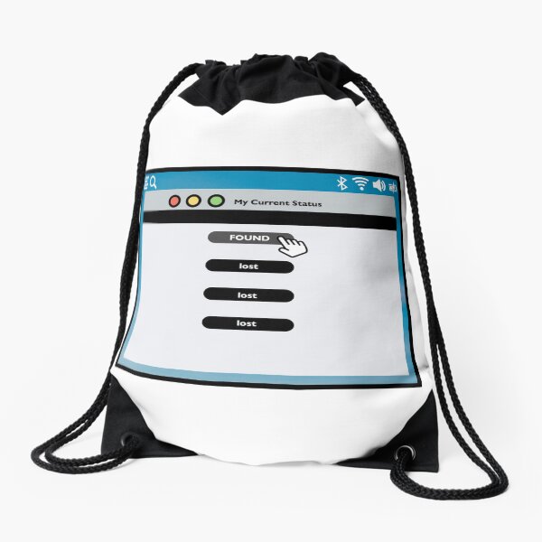lost/ FOUND Vintage Drawstring Bag