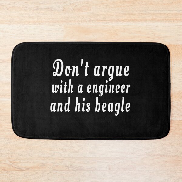 Item preview, Don't argue with a engineer and his beagle black designed and sold by clewzo.