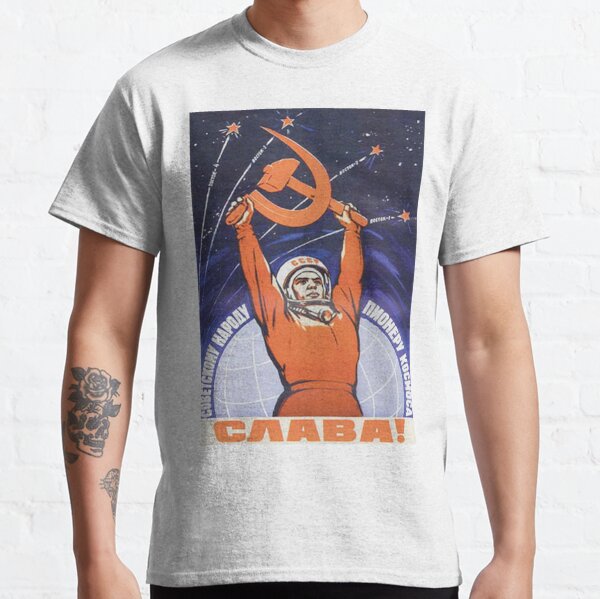 Soviet Space Astronaut space, astronaut, soviet, russia,  Classic T-Shirt
