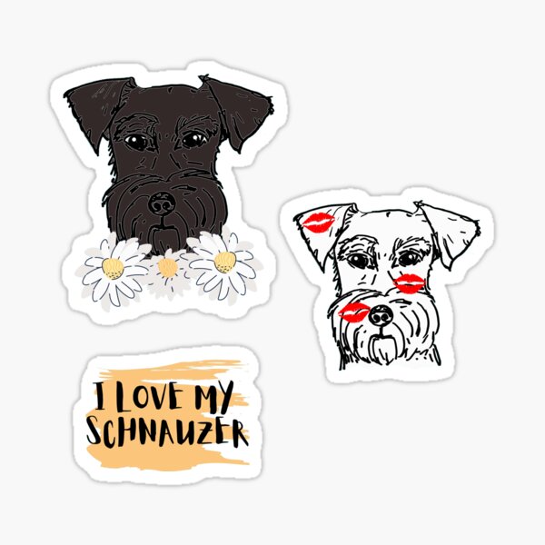 Schnauzer stickerpack Sticker