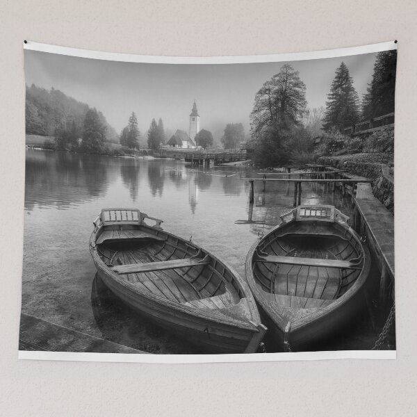 Item preview, Boats on Lake Bohinj,  Triglav National Park, Slovenia designed and sold by Tom  Mackie.