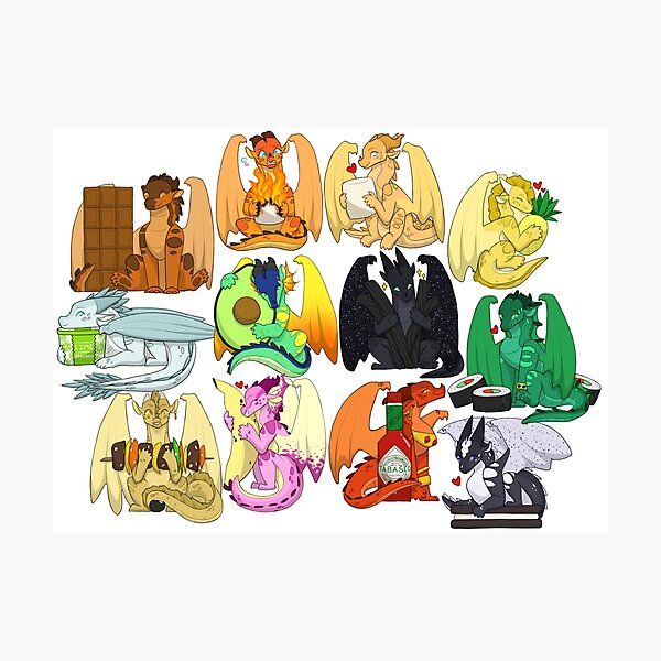 Item preview, Ailes de Feu Chibis avec FOOOOD designed and sold by BlessedBlossom.