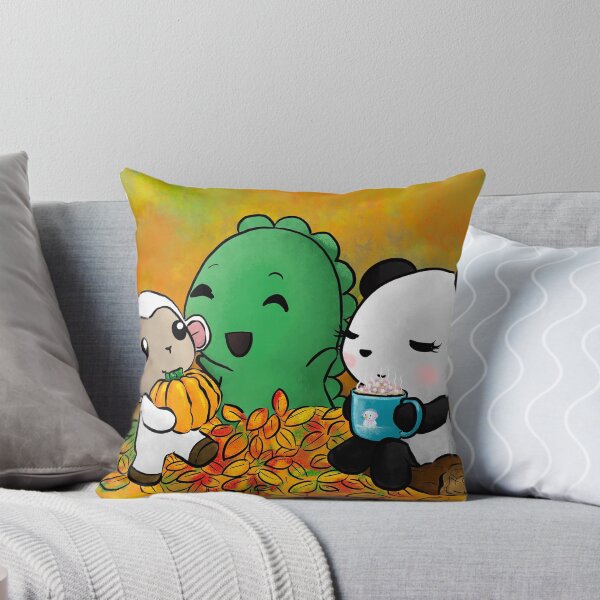 Item preview, Dino & Panda Digital Painting: Autumn Leaves and Hot Chocolate designed and sold by Dino & Panda Studios.