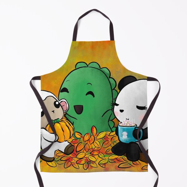 Item preview, Dino & Panda Digital Painting: Autumn Leaves and Hot Chocolate designed and sold by Dino & Panda Studios.