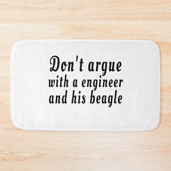 Item preview, Don't argue with a engineer and his beagle white designed and sold by clewzo.