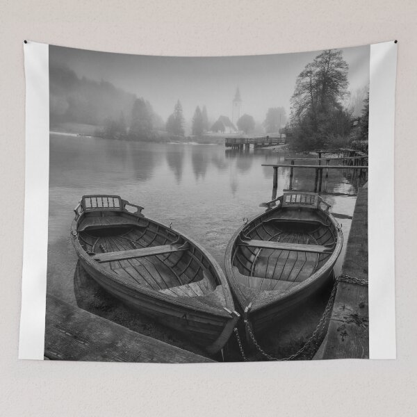 Item preview, Boats on Lake Bohinj,  Triglav National Park, Slovenia designed and sold by Tom  Mackie.