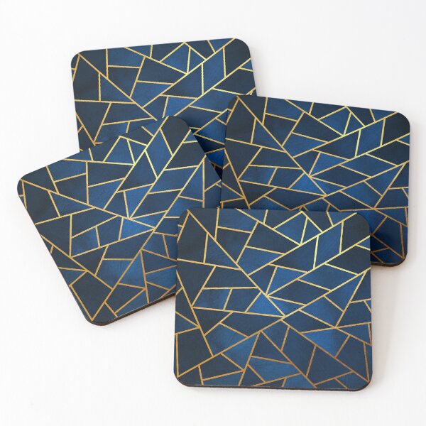 Item preview, Navy Gold Stone Geometric designed and sold by MA DESIGNS.