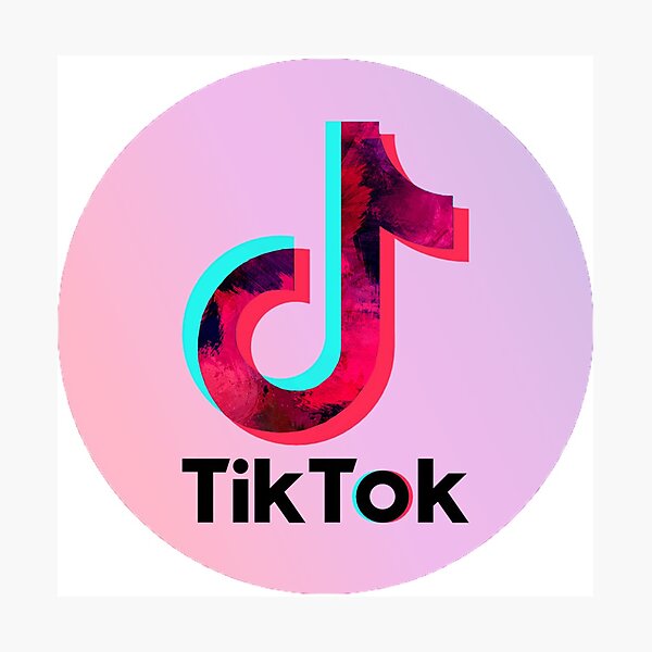 Pink Tiktok Logo Photographic Prints | Redbubble