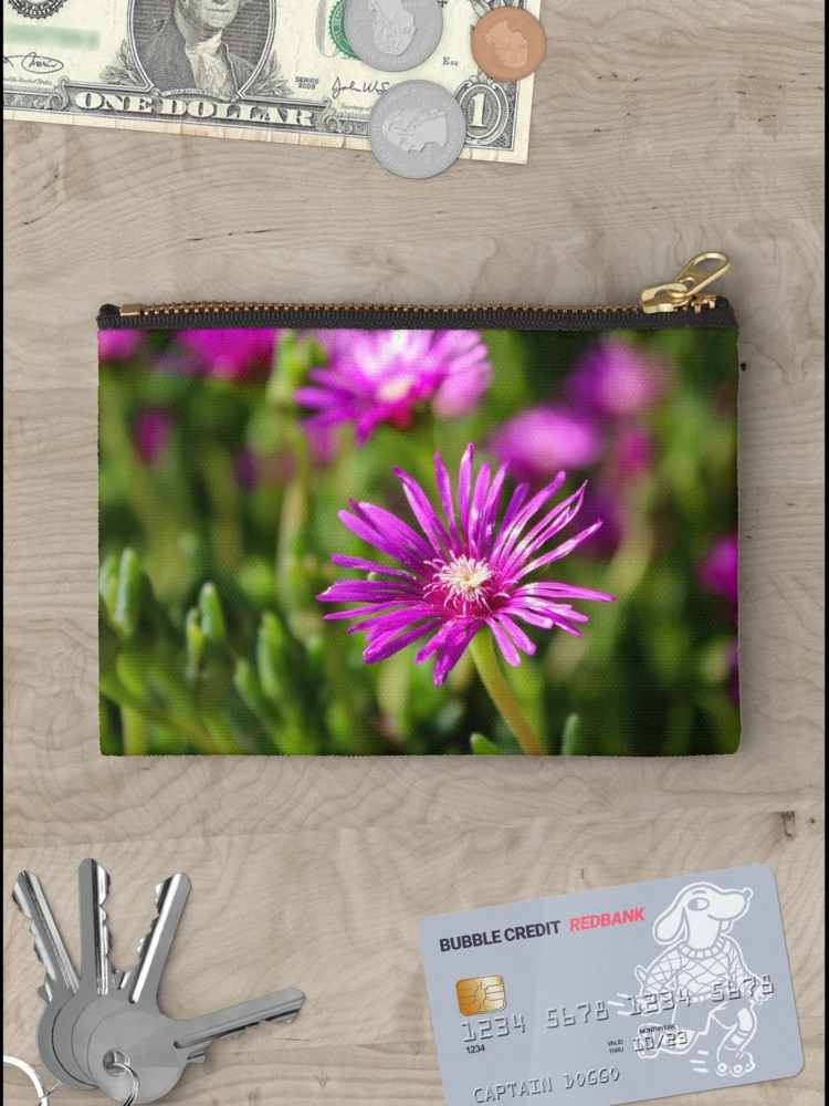 Thumbnail 3 of 4, Zipper Pouch, Pink fields designed and sold by ShutterBug365.