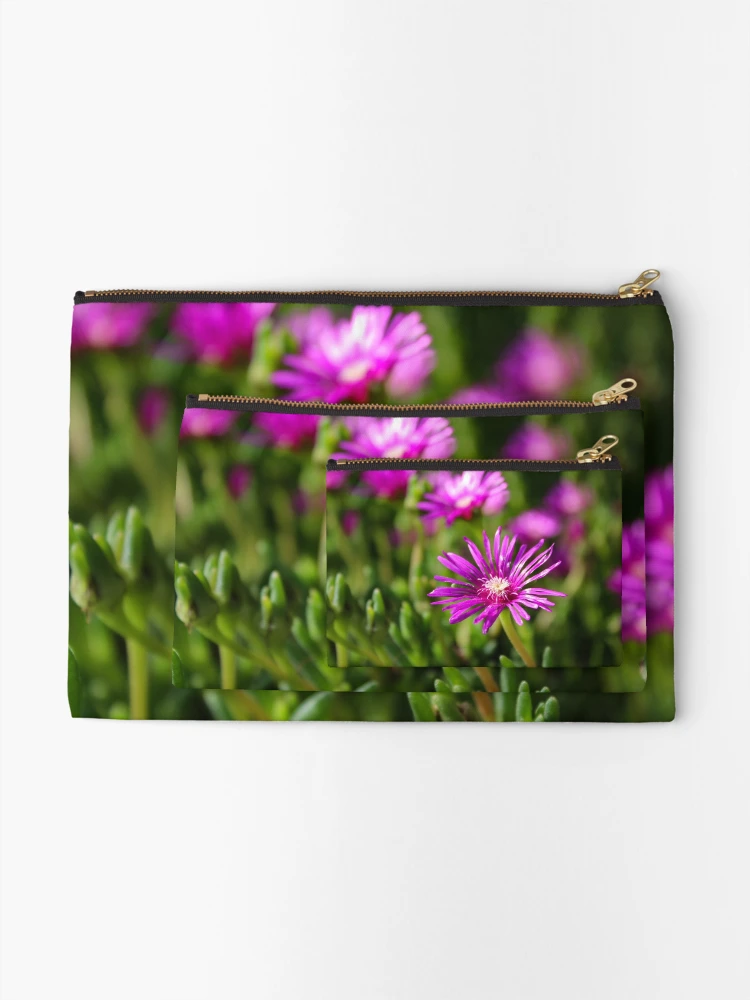Thumbnail 2 of 4, Zipper Pouch, Pink fields designed and sold by ShutterBug365.