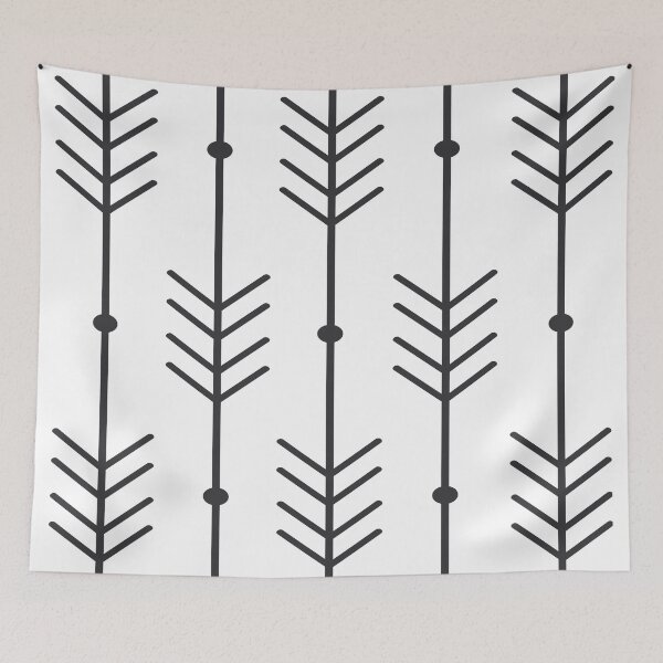 Item preview, Modern and Minimal Black and White Nordic Arrows Pattern designed and sold by TamGustam.