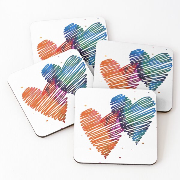 Item preview, Colorful hearts designed and sold by urban-color.