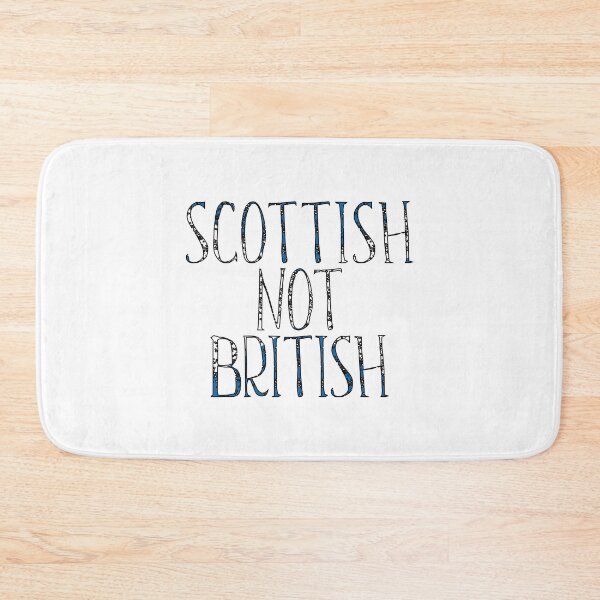 Item preview, SCOTTISH NOT BRITISH, Scottish Independence Saltire Flag Text Slogan designed and sold by MacPean.