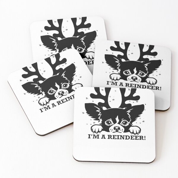 Item preview, cute dog as reindeer designed and sold by designMarks.