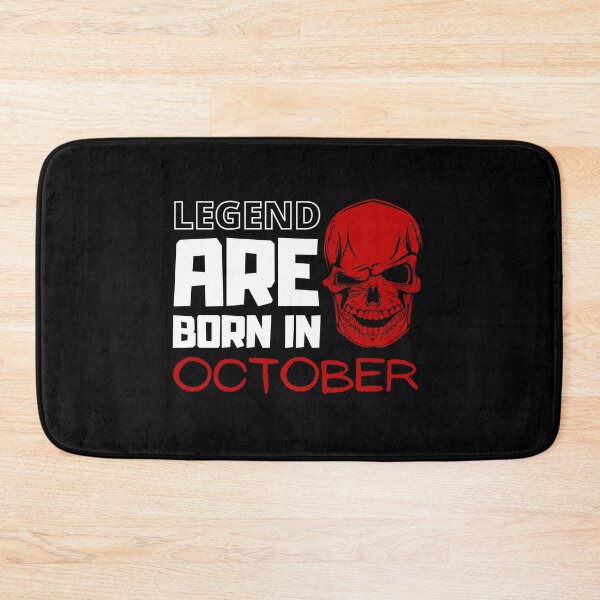 Item preview, LEGEND ARE BORN IN OCTOBER, red skull designed and sold by NiceSign.