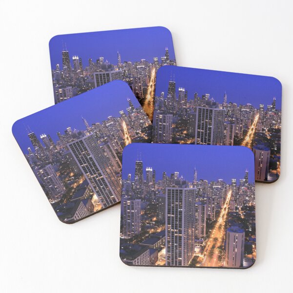 Item preview, Chicago, IL at night designed and sold by Zach Auerbach.