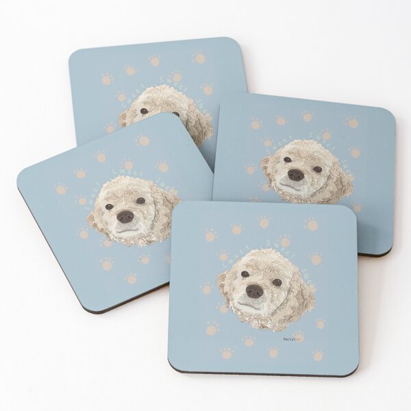 Item preview, Sweet Blue Dog Paws designed and sold by buzzcutart.