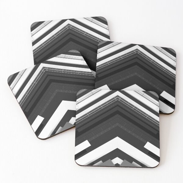 Item preview, Classic Tech Stripes Chevron (Black/White/Gray) designed and sold by hyproinc.