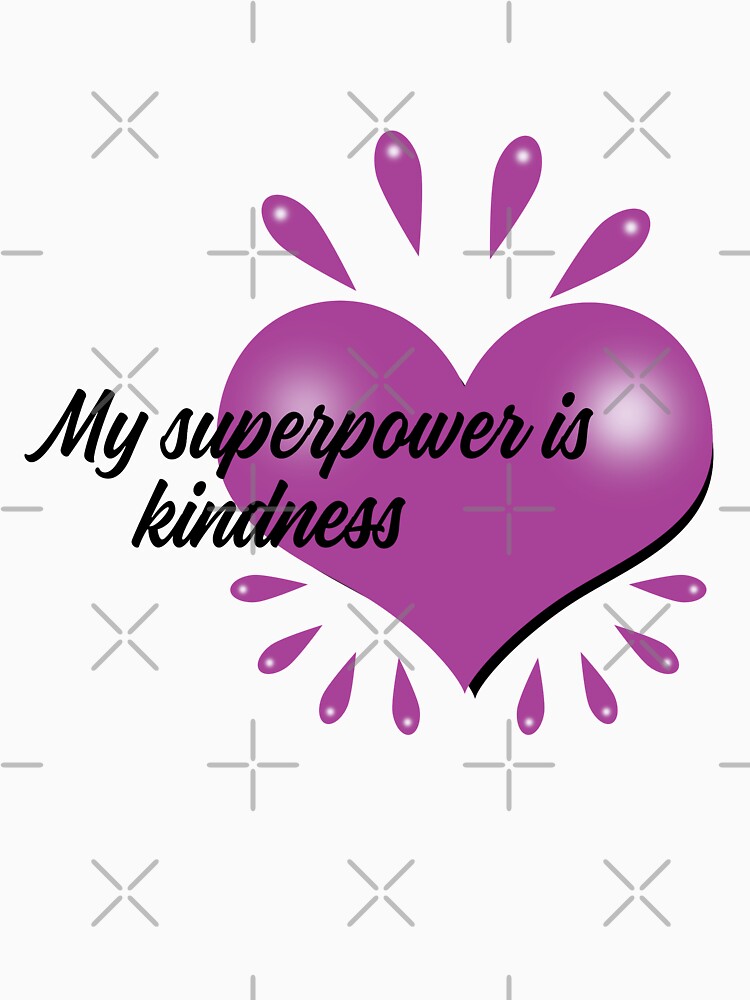 Thumbnail 7 of 7, Classic T-Shirt, My Superpower is Kindness Purple Heart Tear Drop designed and sold by GODS4US.