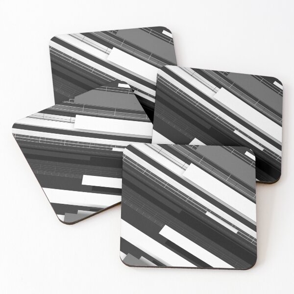 Item preview, Classic Tech Stripes Diagonal (Black/White/Gray) designed and sold by hyproinc.