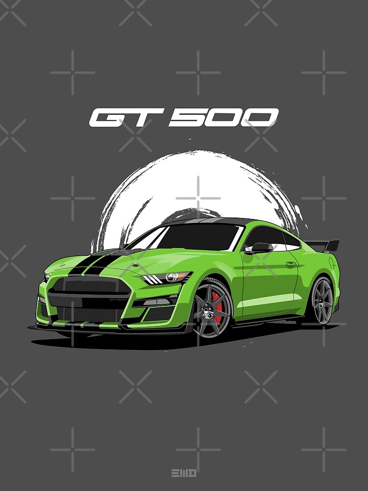 Disover Mustang GT500 lime green Premium Matte Vertical Poster