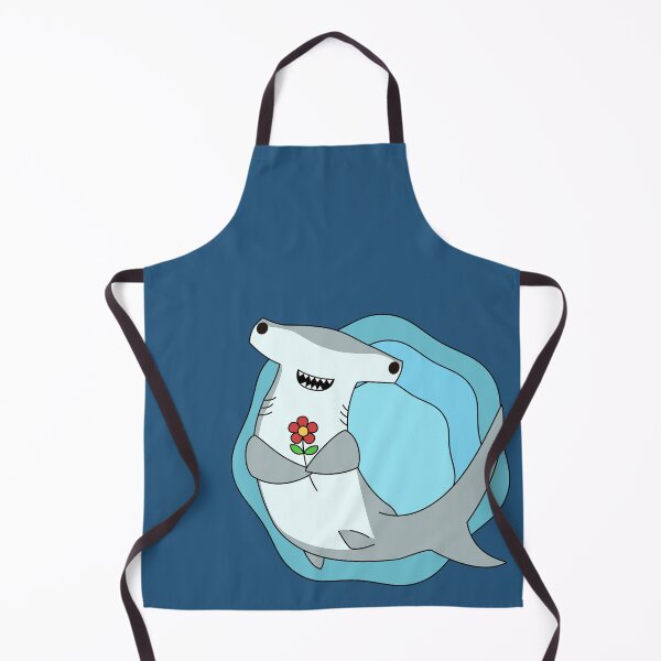 Item preview, Smiling Hammerhead Shark with Flower designed and sold by Pem Bear.