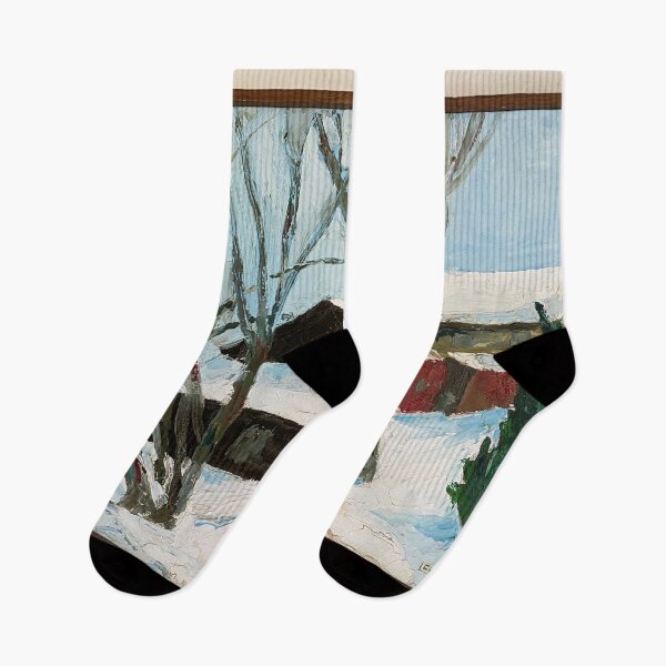 Item preview, Barn in Winter Painting designed and sold by irregulargoods.
