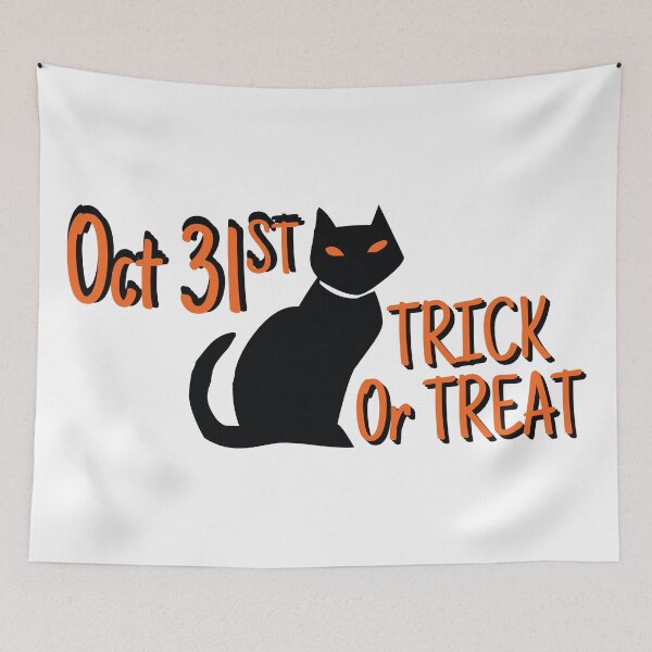 Item preview, Halloween Black Cat October 31st Trick or Treat designed and sold by TamGustam.