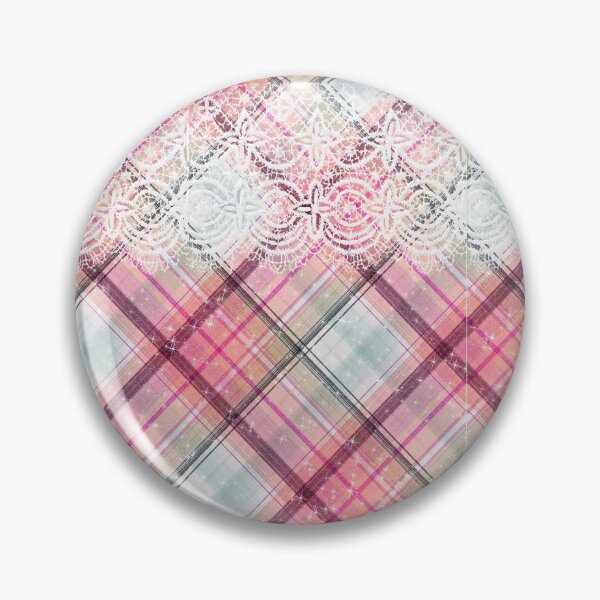 Item preview, Kawaii Pastel Plaid Pink and White Lace Tartan Pattern Japanese designed and sold by Jolly-Yosei.