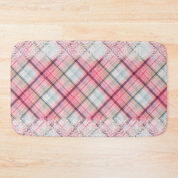 Item preview, Kawaii Pastel Plaid Pink and White Lace Tartan Pattern Japanese designed and sold by Jolly-Yosei.