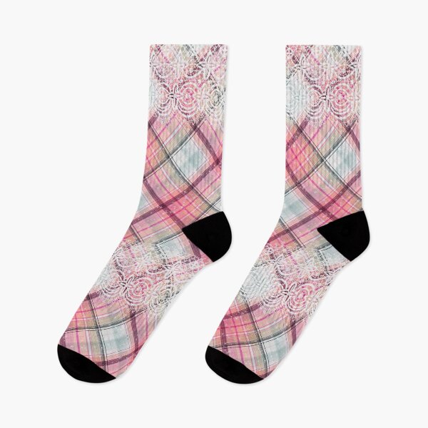 Item preview, Kawaii Pastel Plaid Pink and White Lace Tartan Pattern Japanese designed and sold by Jolly-Yosei.