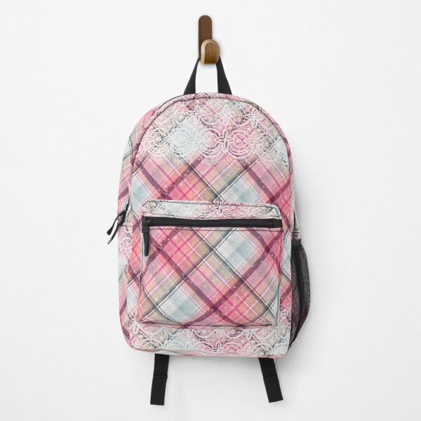 Item preview, Kawaii Pastel Plaid Pink and White Lace Tartan Pattern Japanese designed and sold by Jolly-Yosei.