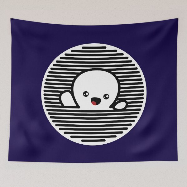 Item preview, Little cute kid waves from a field of lines designed and sold by ChatterFox.