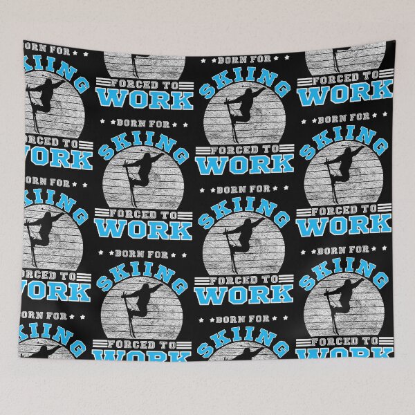 Item preview, skiier saying - skiing retro designed and sold by pirminio.